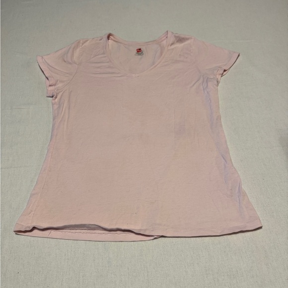 Hanes Nano Size Medium Women's Pink T-Shirt - Picture 1 of 5